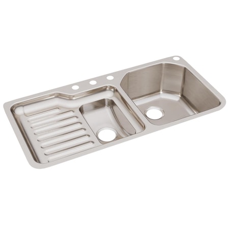 Lustertone Stainless Steel 41-1/2 X 20-1/2 X 9-1/2 60/40 Double Bowl Undermount Sink